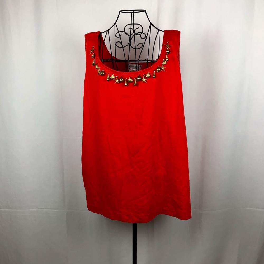 Outlander cotton seashell 🐚 embellished tank 3X